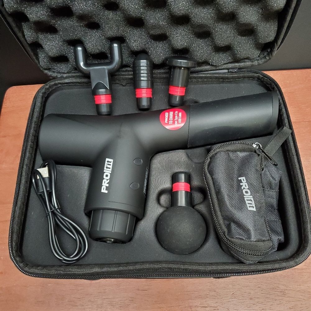 Pro Fit Percussion Muscle Massager with Attachments Rechargable